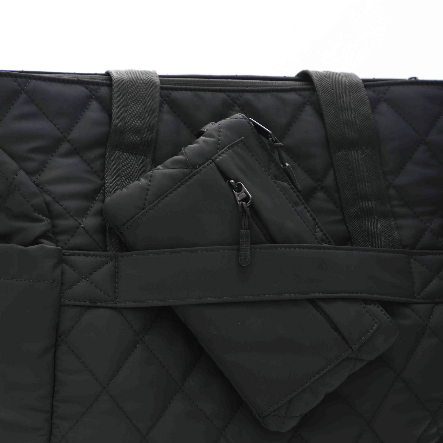 Chic Quilted Tote & Pouch Set