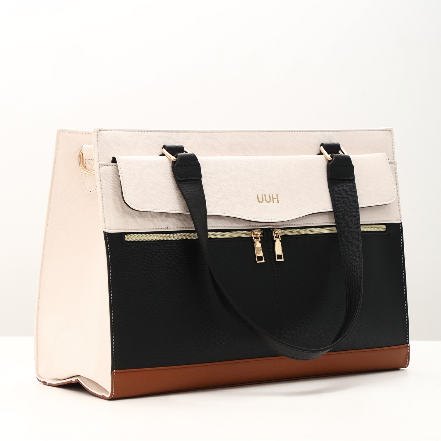 Travel Leather Tote with Pouch