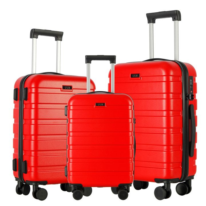 UUH Pastel - Luggage 20/24/28 Inch Hardside Lightweight Suitcase Set Of 3