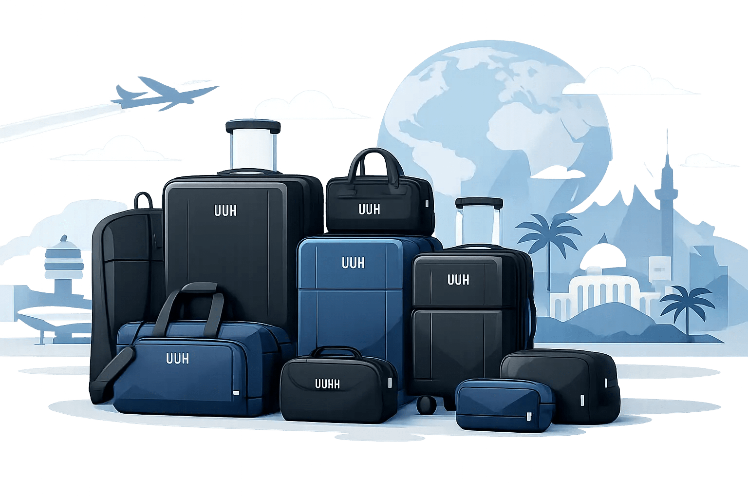 How a 7 Piece Luggage Set Fits Real Travel - UUH OFFICIAL