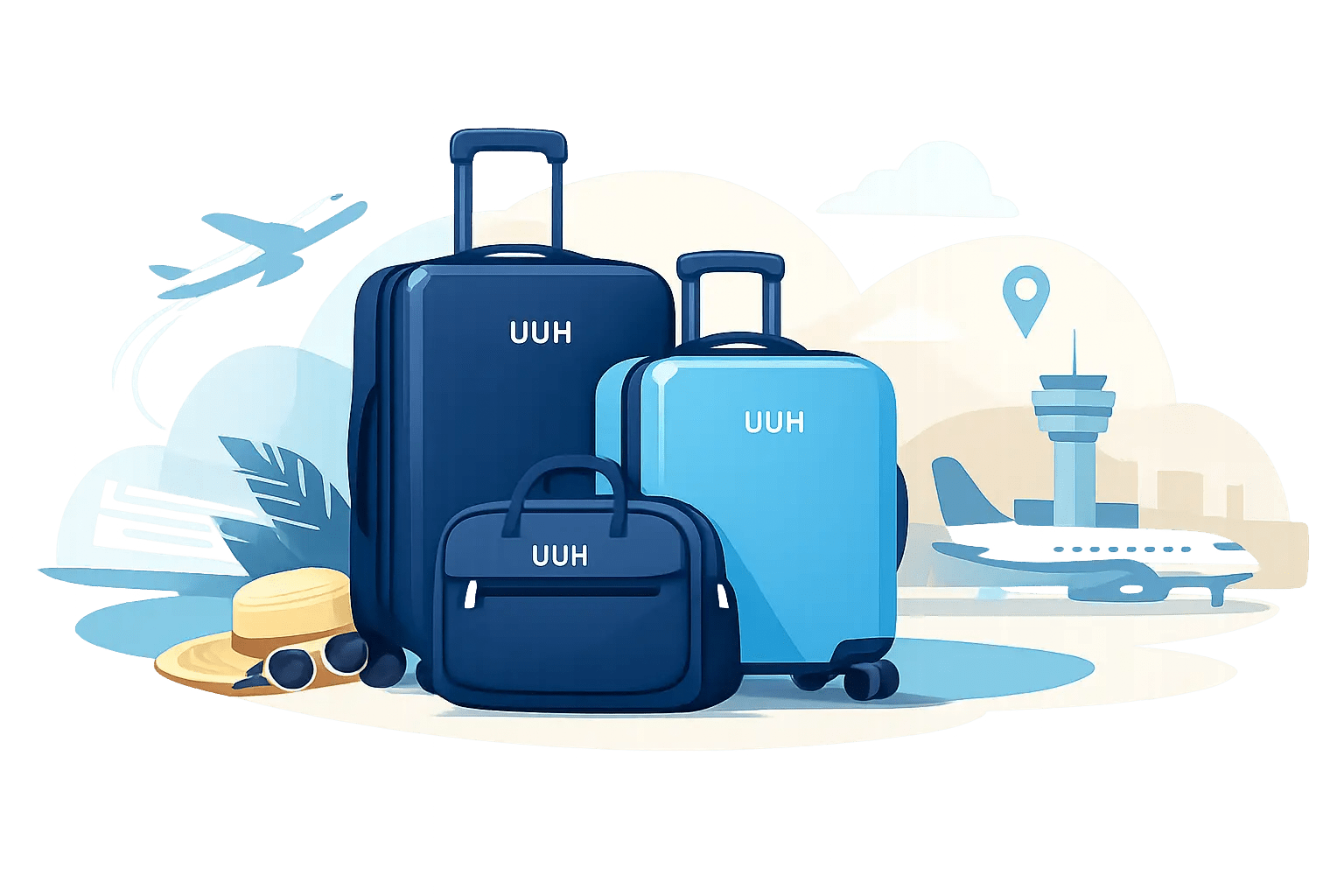 Lightweight Luggage Set for Travel That Fits - UUH OFFICIAL