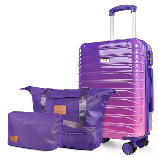 UUH Luggage Family Travel 3-Piece Set – Buy 1 Get 2 Free (Includes Canvas、Toiletry bag)