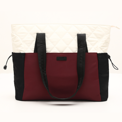 Modern Patchwork Tote with Pouch