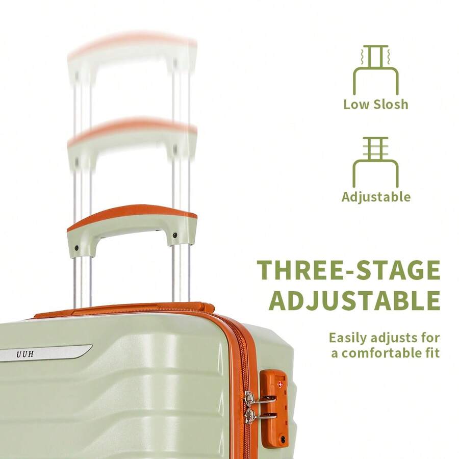 UUH 7-Piece Wavy Luggage Family Travel Set