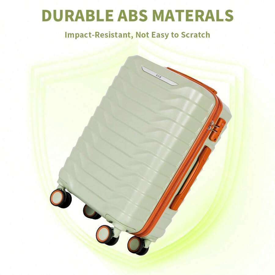 UUH 7-Piece Wavy Luggage Family Travel Set