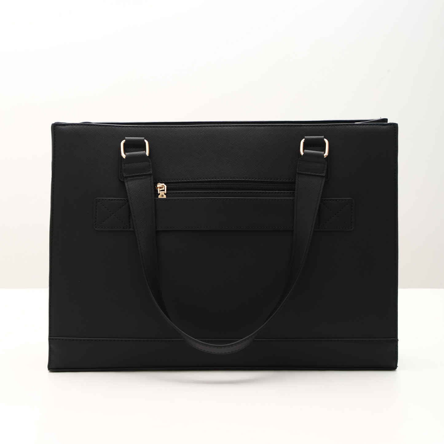 SpacioLuxe Leather Tote with Pouch