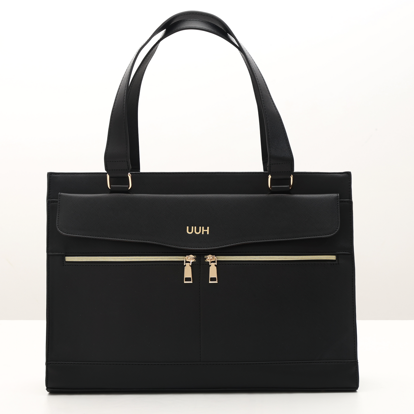 SpacioLuxe Leather Tote with Pouch