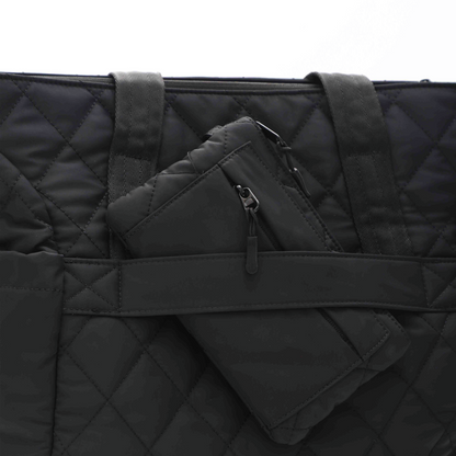 Chic Quilted Tote & Pouch Set