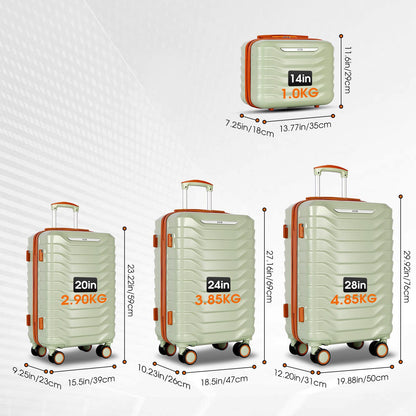 UUH 28-inch Luggage Family Travel 4-Piece Set – Buy 1 Get 3 Free (Includes 24/20/13-Inch)
