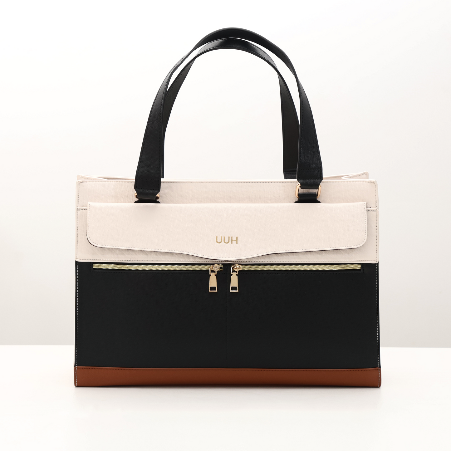 Travel Leather Tote with Pouch