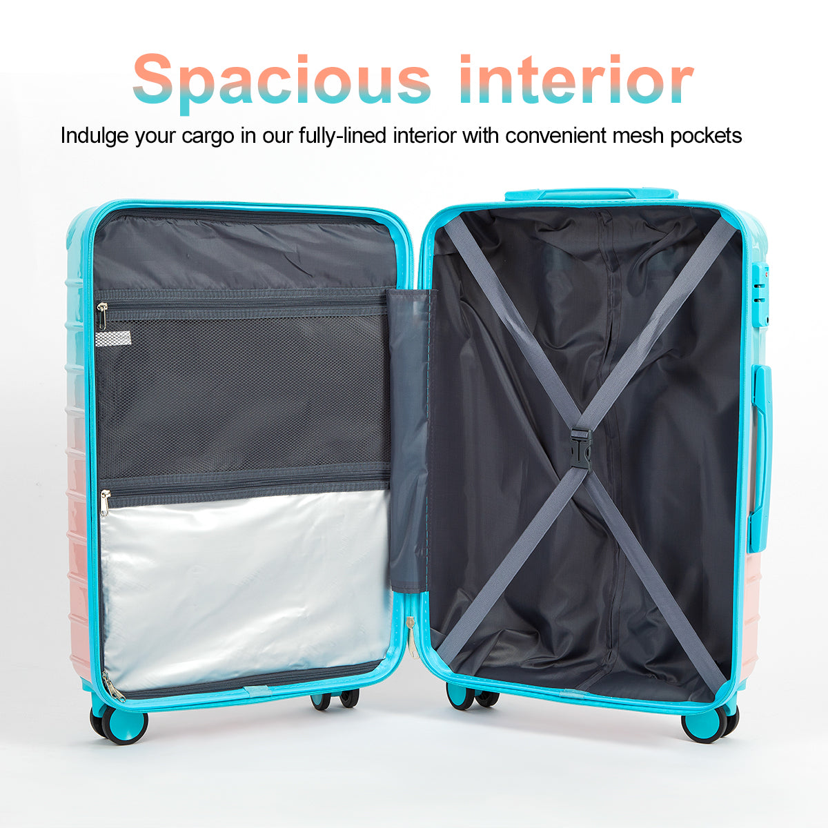 UUH 28-inch Luggage Family Travel 4-Piece Set – Buy 1 Get 3 Free (Includes 24/20/13-Inch)