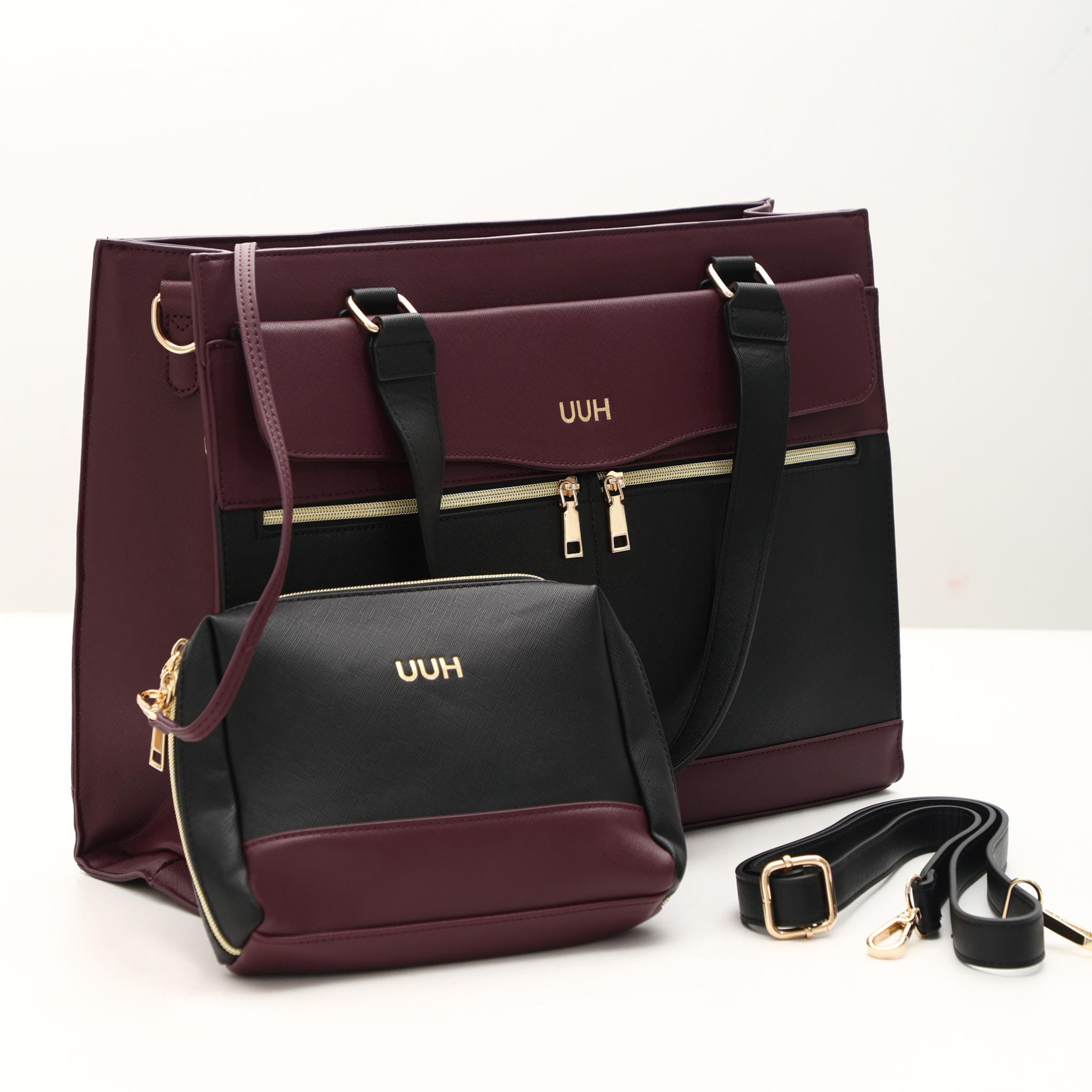 MaxCarry Leather Tote with Pouch