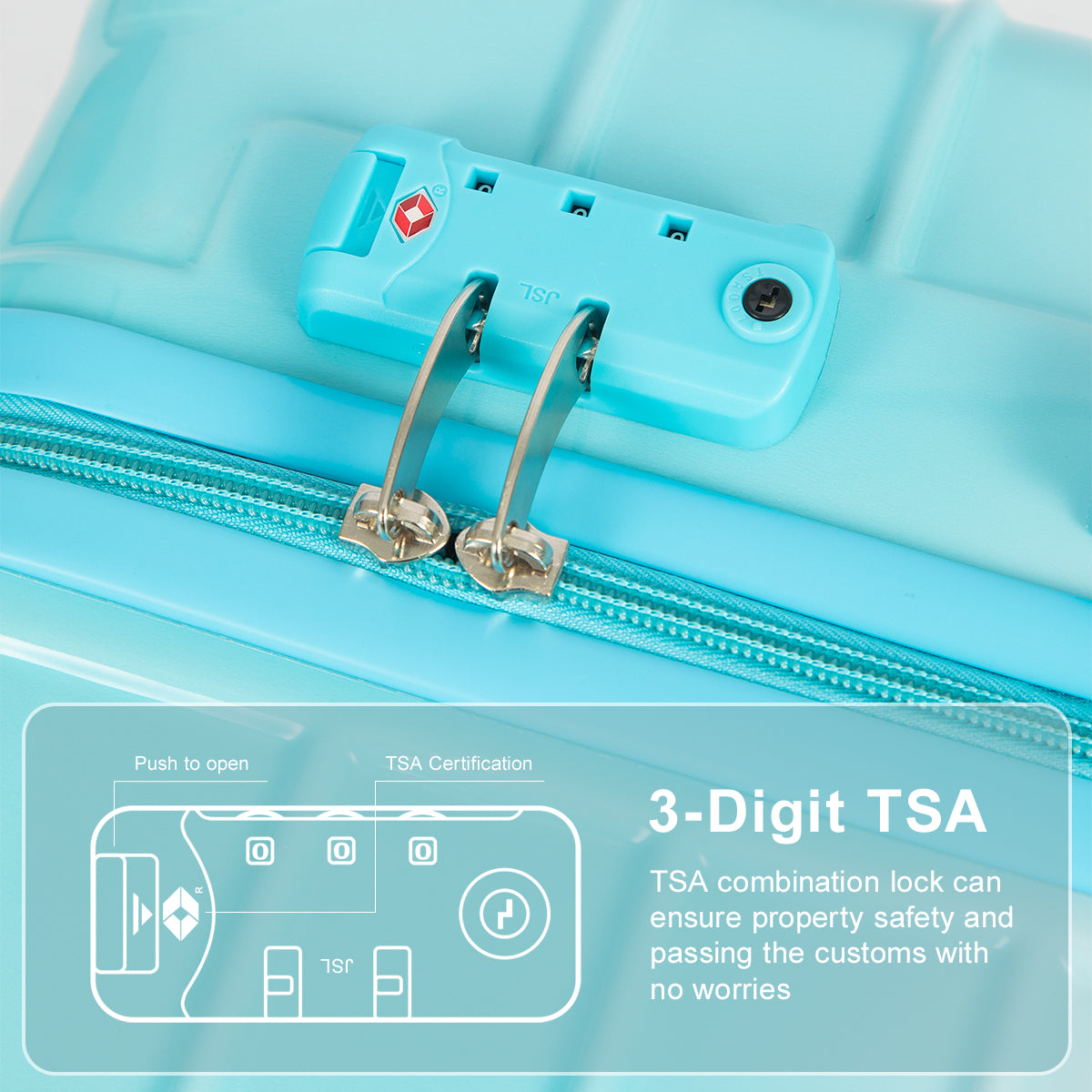 UUH 28-inch Luggage Family Travel 4-Piece Set – Buy 1 Get 3 Free (Includes 24/20/13-Inch)