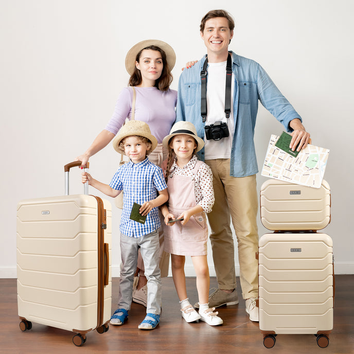 UUH 28-inch Luggage Family Travel 4-Piece Set – Buy 1 Get 3 Free (Includes 24/20/13-Inch)