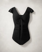 UUH Black Cutout One Piece Swimsuit