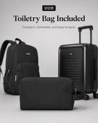 UUH 3 Piece Black Luggage Set ABS Hardshell