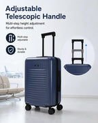 UUH 3 Piece Blue Luggage Set