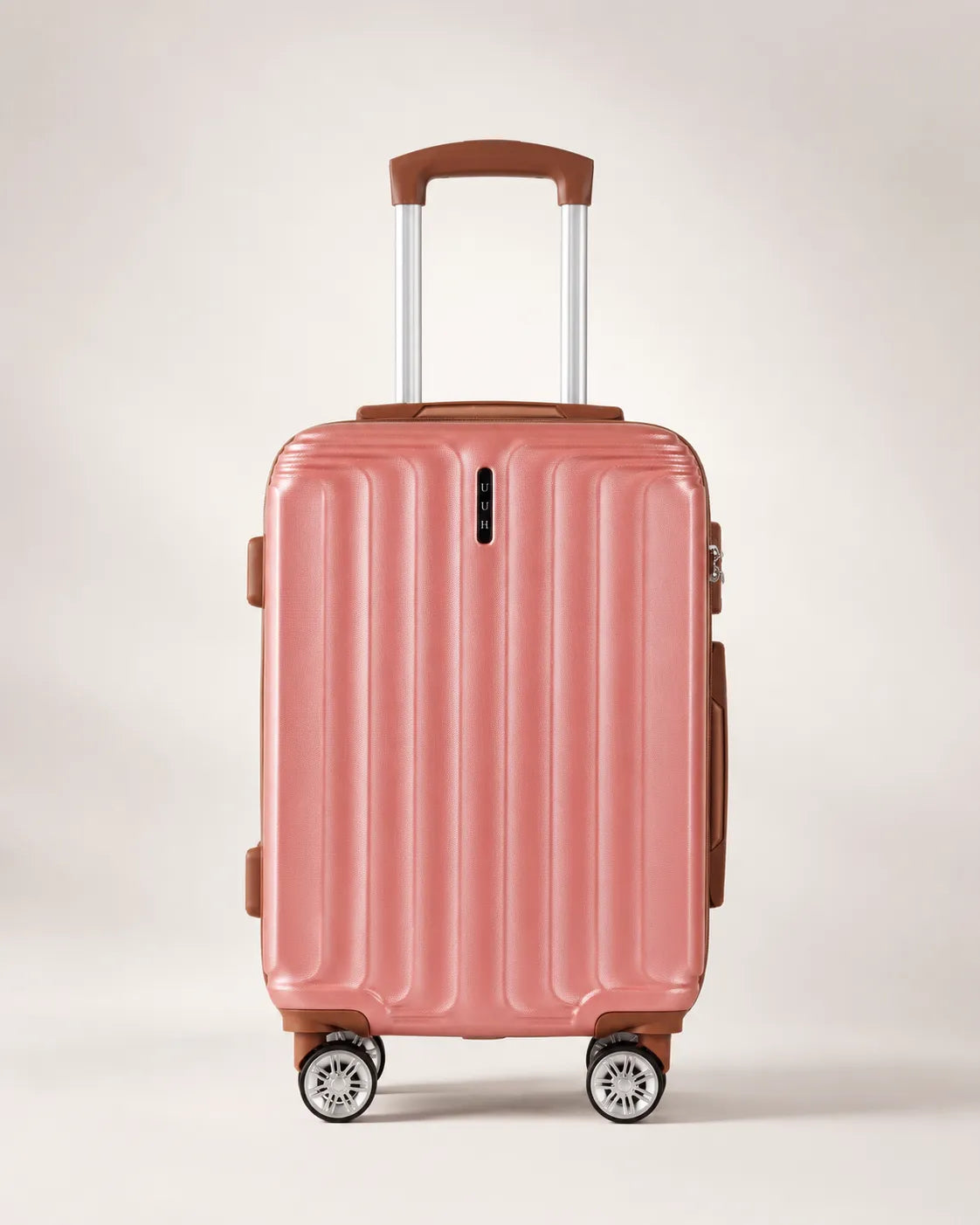 UUH 4 Piece Luggage Set Rose Gold Hardshell Suitcases