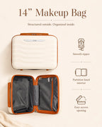 UUH 7 Piece Luggage Set White Hardshell Suitcases