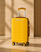 UUH 7 Piece Luggage Set Yellow Hardshell Suitcases