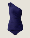 UUH Black Halter One Piece Swimsuit with Tummy Control