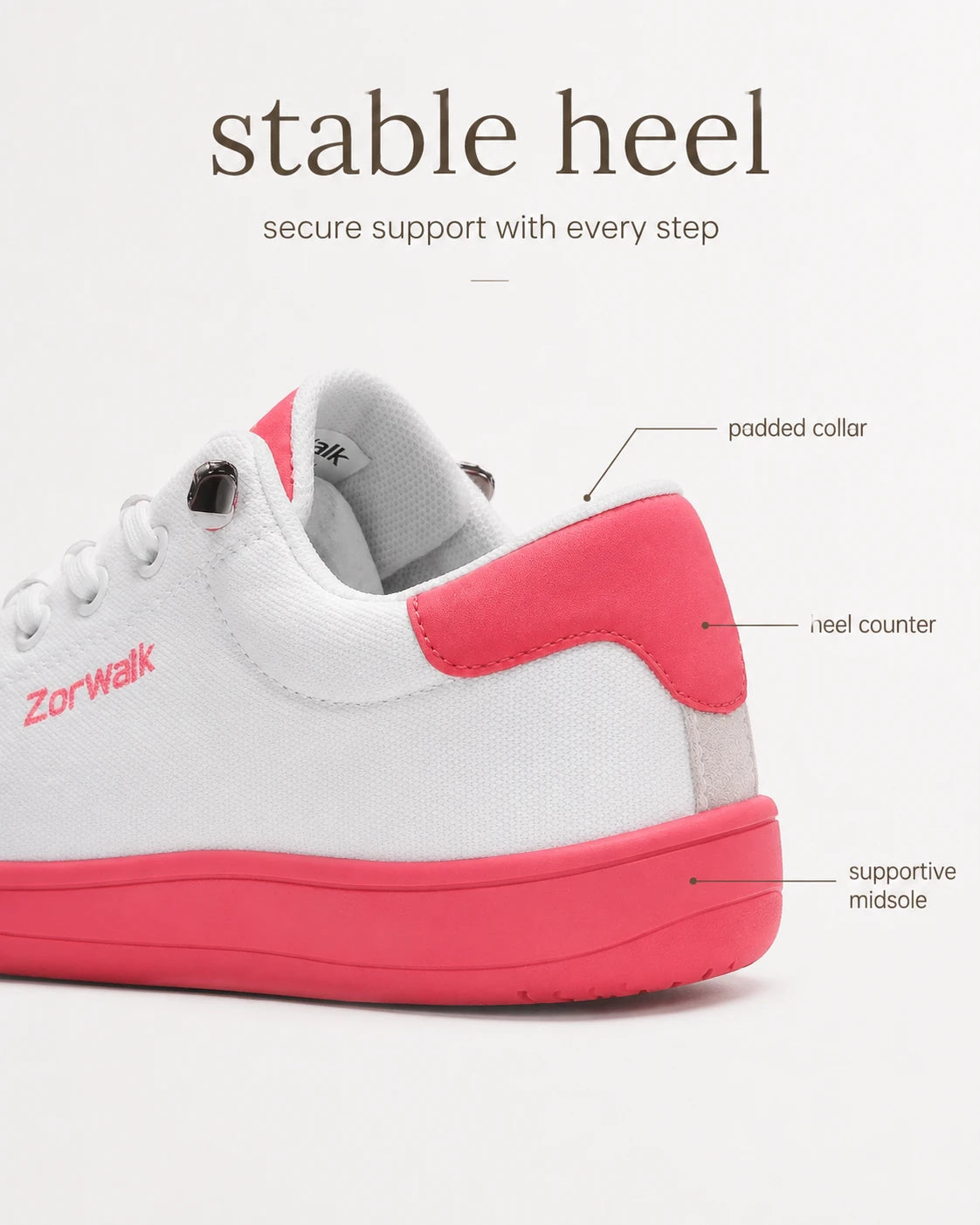 UUH Women's Wide Toe Box Barefoot Sneakers – Zero Drop PU Leather