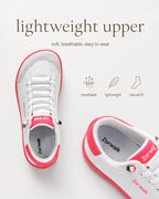 UUH Women's Wide Toe Box Barefoot Sneakers – Zero Drop PU Leather