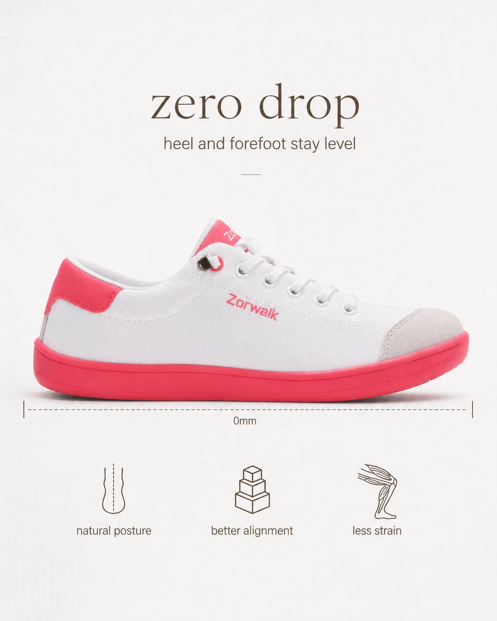 UUH Women's Wide Toe Box Barefoot Sneakers – Zero Drop PU Leather