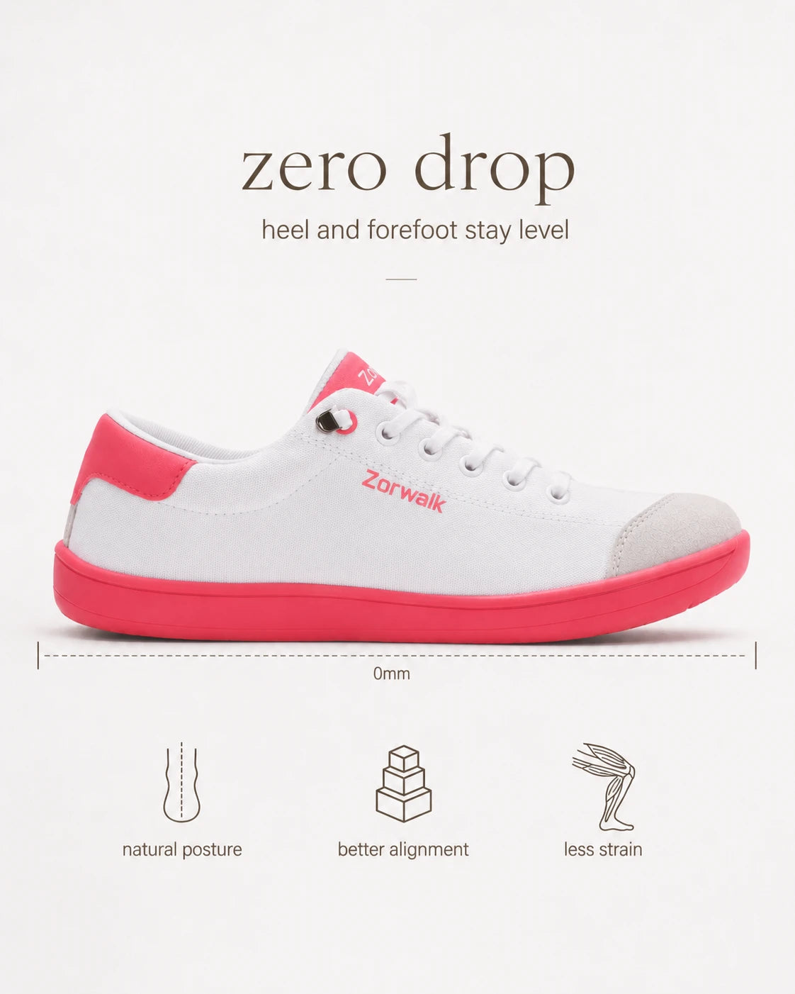 UUH Women's Wide Toe Box Barefoot Sneakers – Zero Drop PU Leather