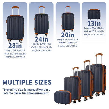 UUH Family Set 2.0 - 6 Piece Luggage Set Designer Suitcase Sets Lightweight  (14",20",24",28")