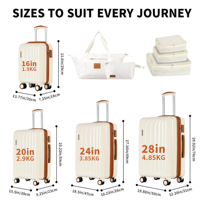 Cool Luggage Sets White 9 Piece | UUH