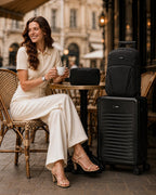 UUH 3 Piece Black Luggage Set ABS Hardshell - UUH OFFICIAL - Luggage Set - UUH OFFICIAL