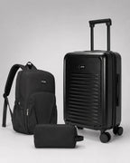 UUH 3 Piece Black Luggage Set ABS Hardshell - UUH OFFICIAL - Luggage Set - UUH OFFICIAL