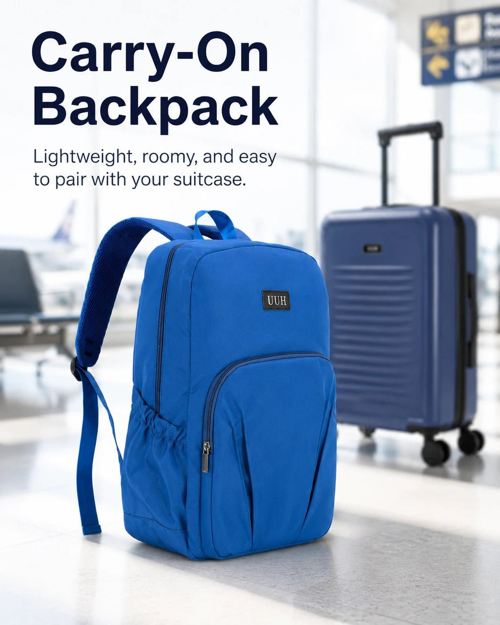 UUH 3 Piece Blue Luggage Set - UUH OFFICIAL - Luggage Set - UUH OFFICIAL