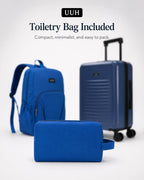 UUH 3 Piece Blue Luggage Set - UUH OFFICIAL - Luggage Set - UUH OFFICIAL