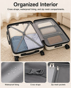 UUH 3 Piece White Luggage Set - UUH OFFICIAL - Luggage Set - UUH OFFICIAL