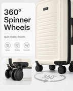 UUH 3 Piece White Luggage Set - UUH OFFICIAL - Luggage Set - UUH OFFICIAL