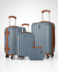 UUH 4 Piece Luggage Set Gray Hardshell Suitcases - UUH OFFICIAL - Luggage Set - UUH OFFICIAL