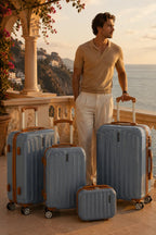 UUH 4 Piece Luggage Set Gray Hardshell Suitcases - UUH OFFICIAL - Luggage Set - UUH OFFICIAL