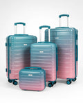 UUH 4 Piece Luggage Set Green Red Gradient Hardshell Suitcases - UUH OFFICIAL - Luggage Set - UUH OFFICIAL