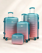 UUH 4 Piece Luggage Set Green Red Gradient Hardshell Suitcases - UUH OFFICIAL - Luggage Set - UUH OFFICIAL