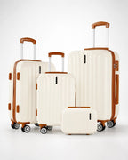 UUH 4 Piece Luggage Set White Hardshell Suitcases - UUH OFFICIAL - Luggage Set - UUH OFFICIAL