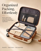 UUH 4 Piece Luggage Set White Hardshell Suitcases - UUH OFFICIAL - Luggage Set - UUH OFFICIAL