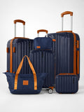 UUH 6 Piece Luggage Set Navy Blue Hardshell Suitcases - UUH OFFICIAL - Luggage Set - UUH OFFICIAL