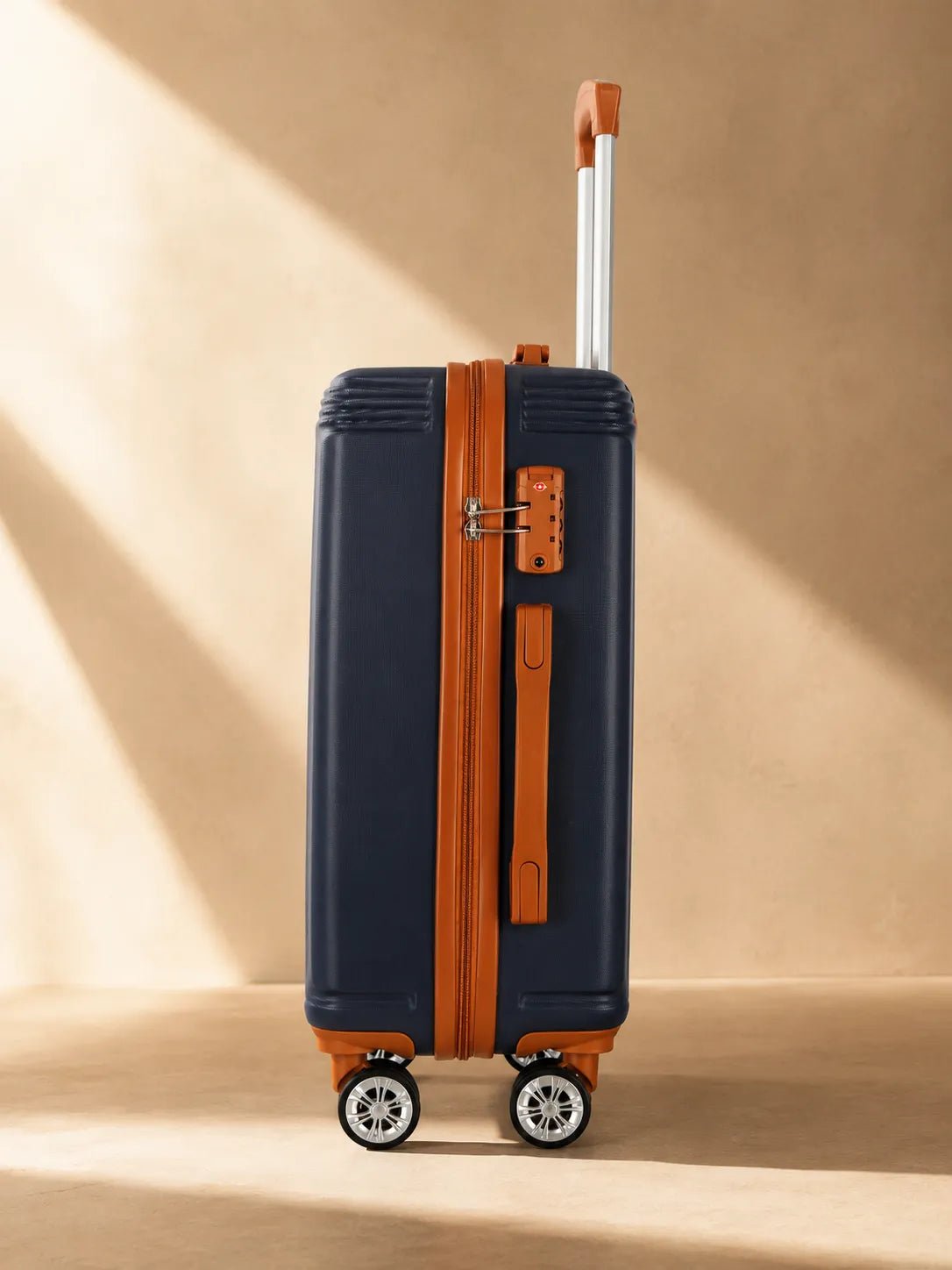UUH 6 Piece Luggage Set Navy Blue Hardshell Suitcases - UUH OFFICIAL - Luggage Set - UUH OFFICIAL