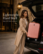 UUH 6 Piece Luggage Set Rose Gold Hardshell Suitcases - UUH OFFICIAL - Luggage Set - UUH OFFICIAL