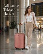 UUH 6 Piece Luggage Set Rose Gold Hardshell Suitcases - UUH OFFICIAL - Luggage Set - UUH OFFICIAL