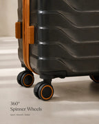 UUH 7 Piece Luggage Set Black Hardshell Suitcases - UUH OFFICIAL - Luggage Set - UUH OFFICIAL