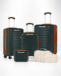 UUH 7 Piece Luggage Set Green Hardshell Suitcases - UUH OFFICIAL - Luggage Set - UUH OFFICIAL