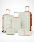 UUH 7 Piece Luggage Set Light Sage Green Hardshell Suitcases - UUH OFFICIAL - Luggage Set - UUH OFFICIAL
